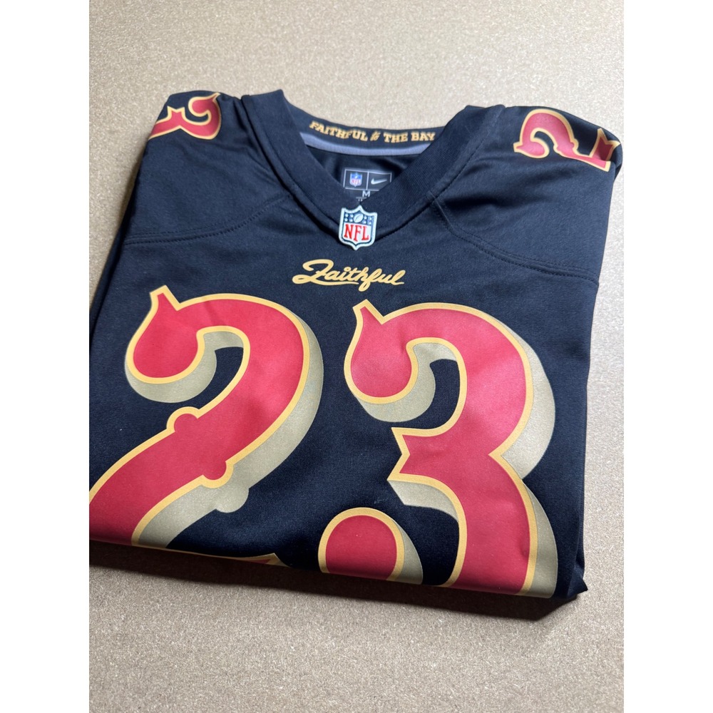 Nike San Francisco 49ers Christian McCaffrey 23 Jersey Youth Medium Black Gold